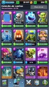 CONTA NÍVEL 9 (QUASE 10) COM LENDÁRIA, 35K GOLD, ARENA 8 - Clash Royale