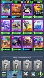 CONTA NÍVEL 9 (QUASE 10) COM LENDÁRIA, 35K GOLD, ARENA 8 - Clash Royale