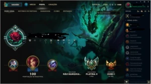 Vendo Acc Platina 2  Poucos Herois Mas MMR Alto - League of Legends LOL