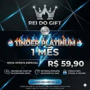 Tinder Platinum 1 Mês - Código Oficial