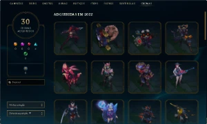 Conta league of legends com quase 180 skins LOL
