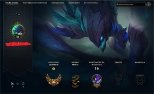 CONTA SMURF LOL SKIN LENDÁRIA - League of Legends