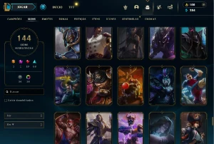 CONTA COM 144 SKINS BOAS, 156 CAMPEÕES, NUNCA BANIDA - League of Legends LOL