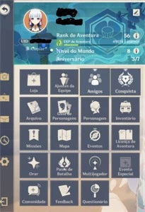 Conta Genshin AR 56 8 5* + 4 Armas 5* + Skins - Genshin Impact