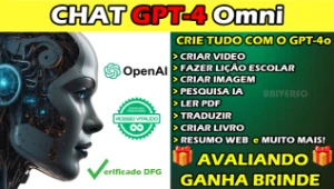 Chat GPT 4 Omini - Crie Imagens, Áudio e Códigos html , Etc. - Outros