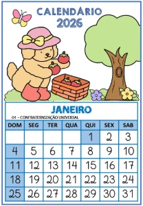 Calendário 2026, Boobie Goods, PNG - Outros