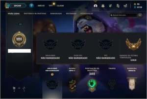 Conta Unranked com 46 Skins e 93 Champs - League of Legends LOL