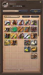 Albion online: Vendo os itens e a prata que está na conta