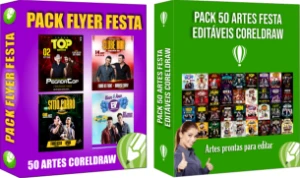 Pack de 100 Flyers para Festas e Eventos - Corel Draw