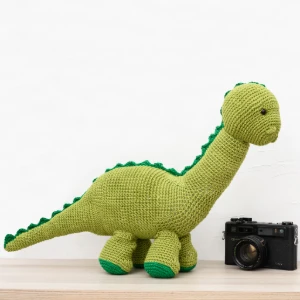 Dinossauro Grande Verde em Amigurumi - Artesanato e Personalizados