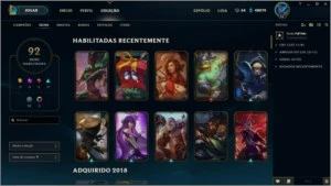 Conta LOL todos os campeões mais 92 skins tops,  Ouro 5 - League of Legends