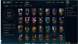 Conta LOL todos os campeões mais 92 skins tops,  Ouro 5 - League of Legends