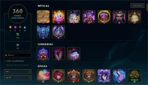 Vendo Conta lol+valorant 3 skins ultimate e 3 místicas - League of Legends