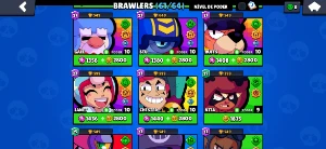 Conta de Brawl Stars 33k de troféus e 61/64 brawlers