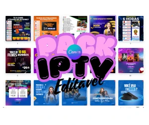 PACK DE ARTES IPTV  -  100% EDITÁVEIS NO CANVA   - Serviços Digitais