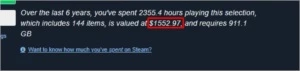Conta Steam 118 jogos + 142 DLC com 6 anos