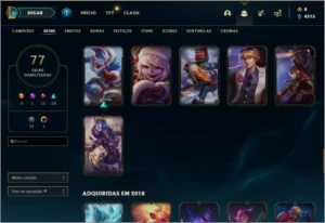 CONTA LOL 100 CHAMPS 80 SKINS, MAIS DE 500$ GASTO PROMOÇÃO - League of Legends