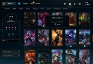 CONTA LOL 100 CHAMPS 80 SKINS, MAIS DE 500$ GASTO PROMOÇÃO - League of Legends