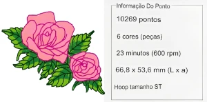 Matriz De Bordado Computadorizado - Rosas - Outros