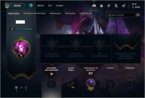 Conta unranked com 25 champs e 16 skins - League of Legends LOL