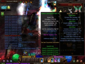 [MU Online – Hellheim] Kit ELF - Darkangel SET+BOW+LYRA