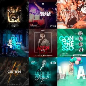 Pack Artes Gospel editáveis