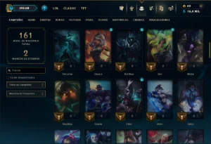 Diamante 4 com 90 Champs e 48 Skins - League of Legends LOL