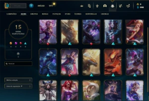 Conta Platina 2 com 41 Champs e 15 Skins + 1 Fragmento - League of Legends LOL