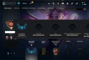 Conta Platina 2 com 41 Champs e 15 Skins + 1 Fragmento - League of Legends LOL