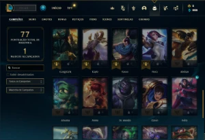 Conta Platina 2 com 41 Champs e 15 Skins + 1 Fragmento - League of Legends LOL