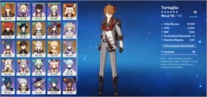 Genshin Impact conta AR 55 com 9 personagens e 4 armas 5*