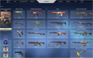 conta de valorant com muitas skins