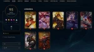 Conta League of Legends Full Acesso - 154 Champs e 95 Skins LOL