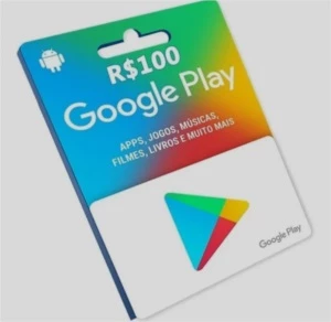 5 Cartões Google Play Store GIFT CARD 100 Reais CODE