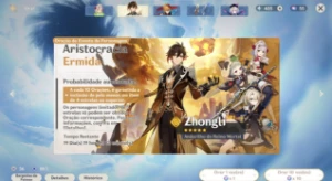 conta de genshin impact 13 personagens 5* 7 armas 5*