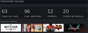 CONTA STEAM COM BASTANTE JOGOS R$ 900 gastos