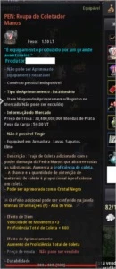 Black Desert Sa - Traje Coleta Manos Pen
