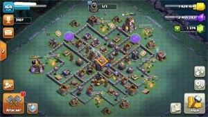 CONTA CV12 + 1000 GEMAS + 2 SKINS DE PASSE DOURADO - Clash of Clans