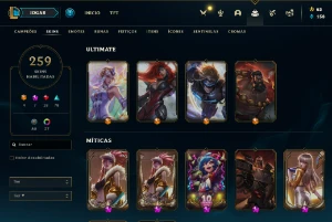 Conta LOL 256 Skins - League of Legends