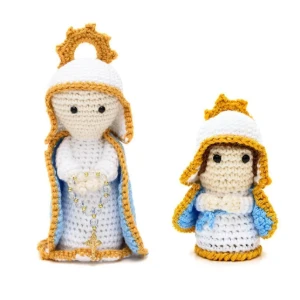 Duo Nossa Senhora das Graças em Amigurumi - Artesanato e Personalizados