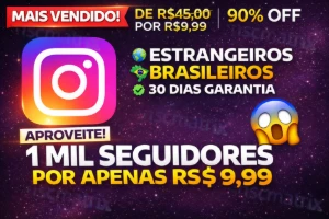 (Mais Vendido) 1 MIL Seguidores Instagram por apenas R$ 9,99 - Redes Sociais