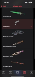 Conta Valorant com faca kuronami, karambit e muitas skins