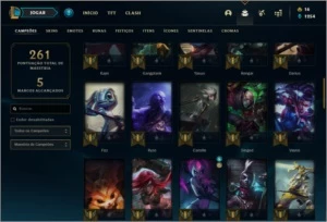 Conta ouro 2 com 47 skins e 64 champs - League of Legends LOL