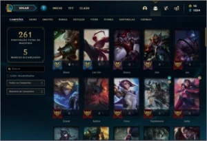 Conta ouro 2 com 47 skins e 64 champs - League of Legends LOL