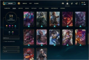 Conta MESTRE com 50 Champs e 32 skins (1 Prestigio) - League of Legends LOL