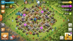 CV 12 + BASE CONSTRUTOR 9 + 10K GEMAS - Clash of Clans