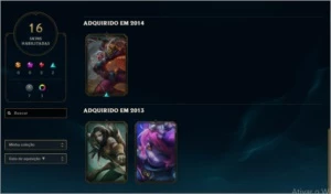 Conta diamante 5 80pdl, skins vitoriosas - League of Legends LOL