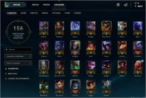 Conta diamante 5 80pdl, skins vitoriosas - League of Legends LOL
