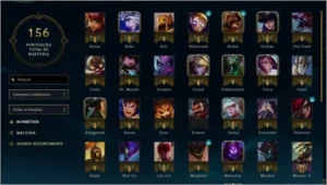 Conta diamante 5 80pdl, skins vitoriosas - League of Legends LOL