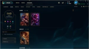 Conta League of Legends Platina 160 skins tds personagens LOL
